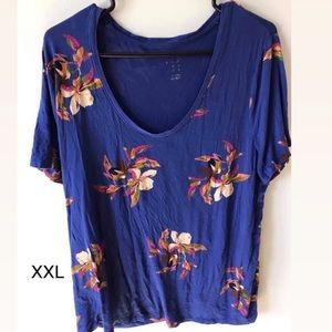 Blue floral t shirt